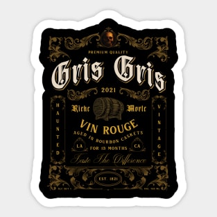 Gris Gris wine label Sticker